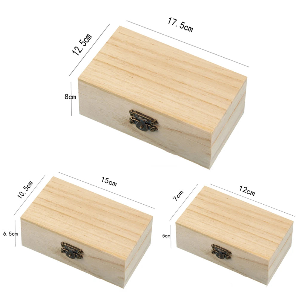 Wooden Square Hinged Boxes