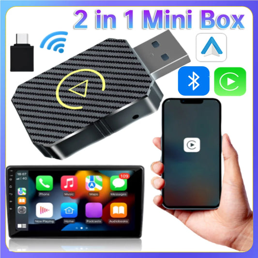 2 in 1 Wireless CarPlay Android Auto Adapter WiFi