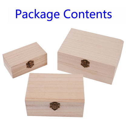 Wooden Square Hinged  Boxes