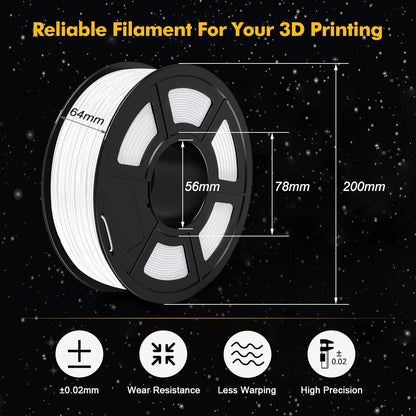 3D Filament 1KG 3 Rolls 1.75mm