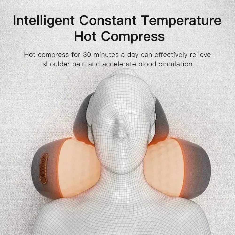 Electric Neck Massager Cervical Pillow Hot Compress