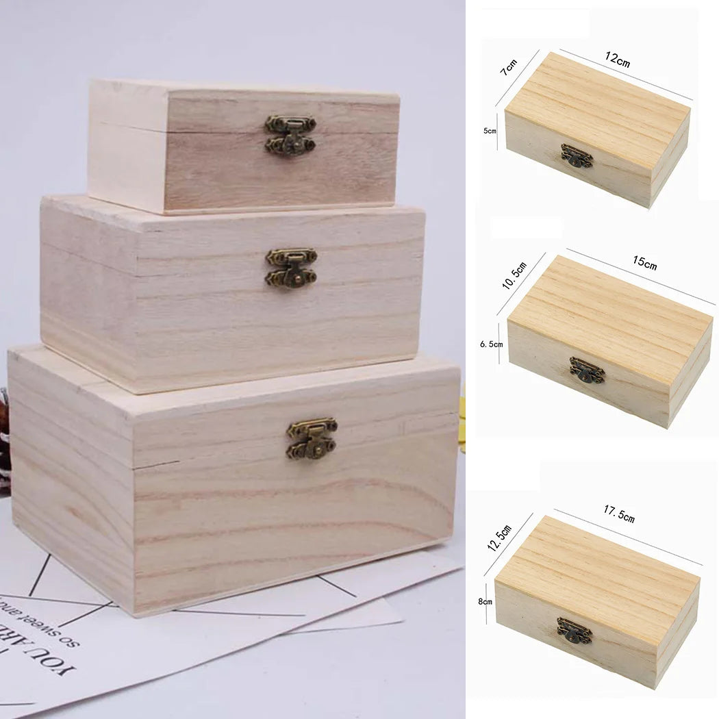 Wooden Square Hinged  Boxes