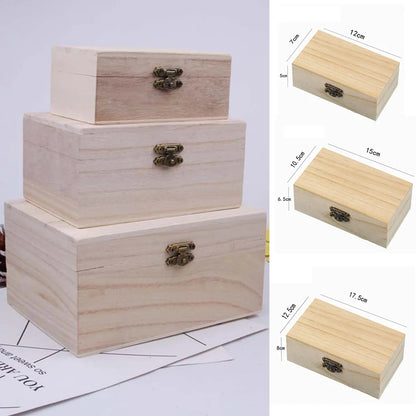 Wooden Square Hinged  Boxes