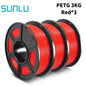 3D Filament 1KG 3 Rolls 1.75mm